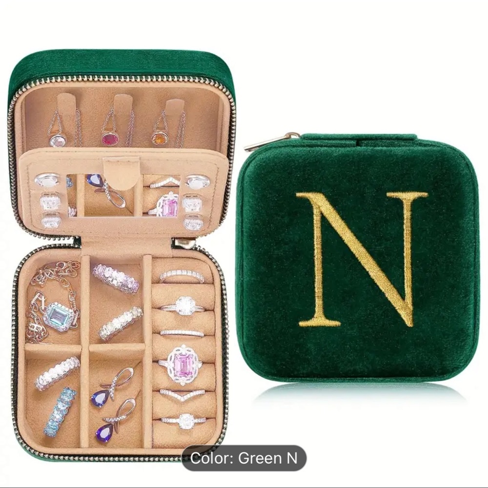 Velvet Small Jewelry Case Organizer - Jewelry Display Package Box Holder